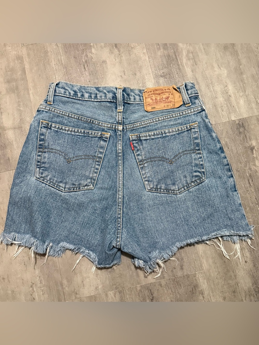 Levi's Cutoff Denim Shorts with Frayed Hem